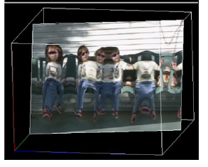 Video cube space-time volume visualization
