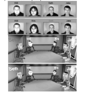Icon-based and 3D avatar conference call interfaces